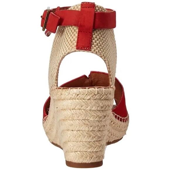 Gentle Souls by Kenneth Cole Women's Charli Espadrille Wedge Sandal Red Size 8.5 - Picture 3 of 11
